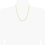 10K Yellow Gold 2mm Lightweight D/C Rope w/ Lobster Clasp Chain Necklace 16"-24" - Product Photo