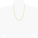 10K Yellow Gold 2mm Lightweight D/C Rope w/ Lobster Clasp Chain Necklace 16"-24" - Product Photo