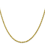 10K Yellow Gold 2.25mm Diamond-cut Rope Chain Necklace 16"-30" - Product Photo