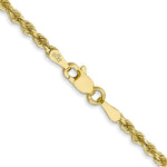 10K Yellow Gold 2.25mm Diamond-cut Rope Chain Necklace 16"-30" - Product Photo