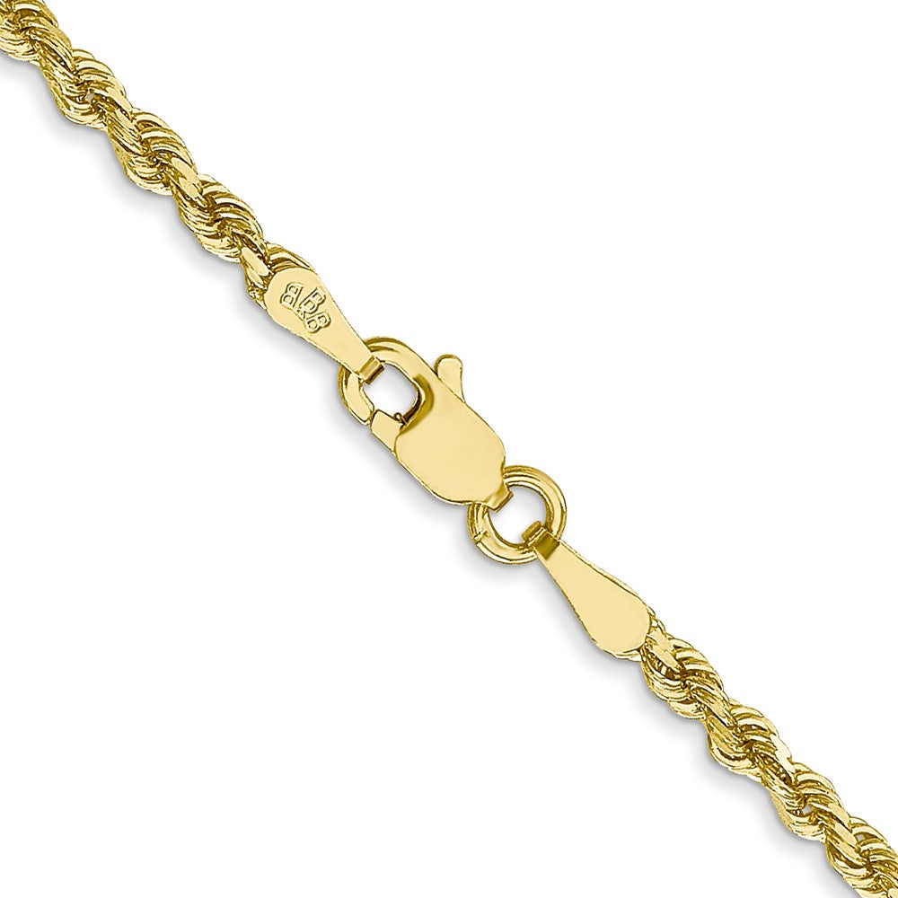 10K Yellow Gold 2.25mm Diamond-cut Rope Chain Necklace 16"-30" - Product Photo