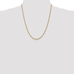 10K Yellow Gold 2.25mm Diamond-cut Rope Chain Necklace 16"-30" - Product Photo