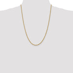 10K Yellow Gold 2.25mm Diamond-cut Rope Chain Necklace 16"-30" - Product Photo