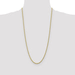 10K Yellow Gold 2.25mm Diamond-cut Rope Chain Necklace 16"-30" - Product Photo