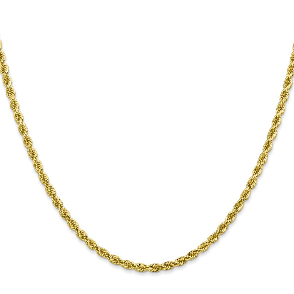 10K Yellow Gold 2.75mm Diamond-cut Rope Chain Necklace 16"-24" - Product Photo