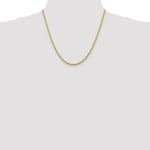 10K Yellow Gold 2.75mm Diamond-cut Rope Chain Necklace 16"-24" - Product Photo