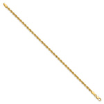 10K Yellow Gold 2.75mm Diamond-cut Rope Chain Bracelet 7"-9" - Product Photo