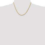 10K Yellow Gold 3mm Diamond-cut Rope Chain Necklace 16"-30" - Product Photo