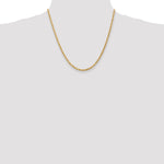 10K Yellow Gold 3mm Diamond-cut Rope Chain Necklace 16"-30" - Product Photo
