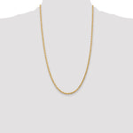 10K Yellow Gold 3mm Diamond-cut Rope Chain Necklace 16"-30" - Product Photo