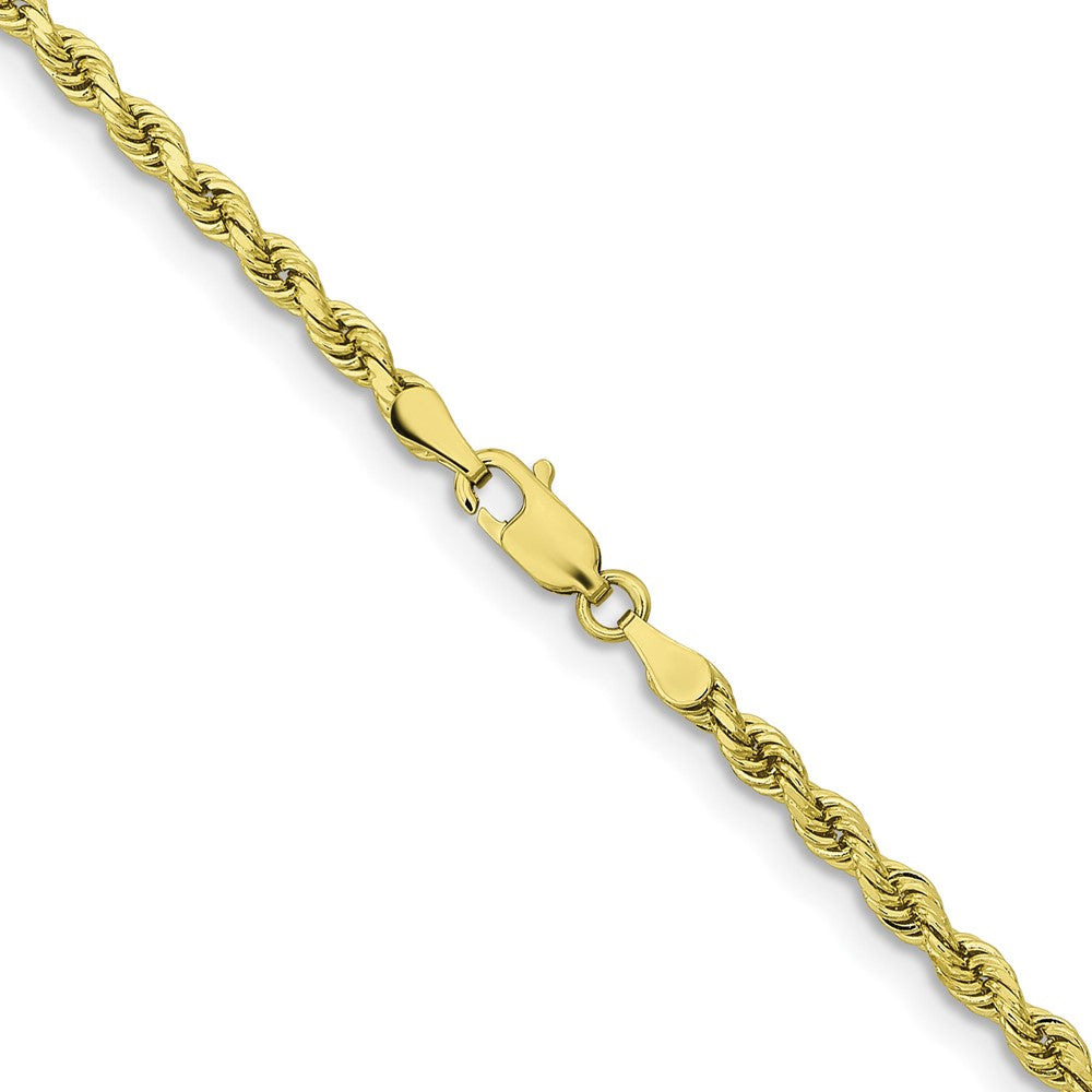 10K Yellow Gold 3.25mm Diamond-cut Rope Chain Necklace 18"-26" - Product Photo