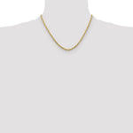 10K Yellow Gold 3.25mm Diamond-cut Rope Chain Necklace 18"-26" - Product Photo