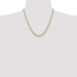 10K Yellow Gold 3.25mm Diamond-cut Rope Chain Necklace 18"-26" - Product Photo