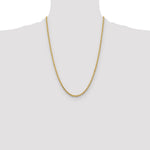 10K Yellow Gold 3.25mm Diamond-cut Rope Chain Necklace 18"-26" - Product Photo