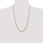 10K Yellow Gold 3.25mm Diamond-cut Rope Chain Necklace 18"-26" - Product Photo