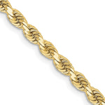10K Yellow Gold 3.25mm Diamond-cut Rope Chain Necklace 18"-26" - Product Photo