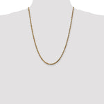 10K Yellow Gold 3.5mm Diamond-cut Rope Chain Necklace 18"-24" - Product Photo