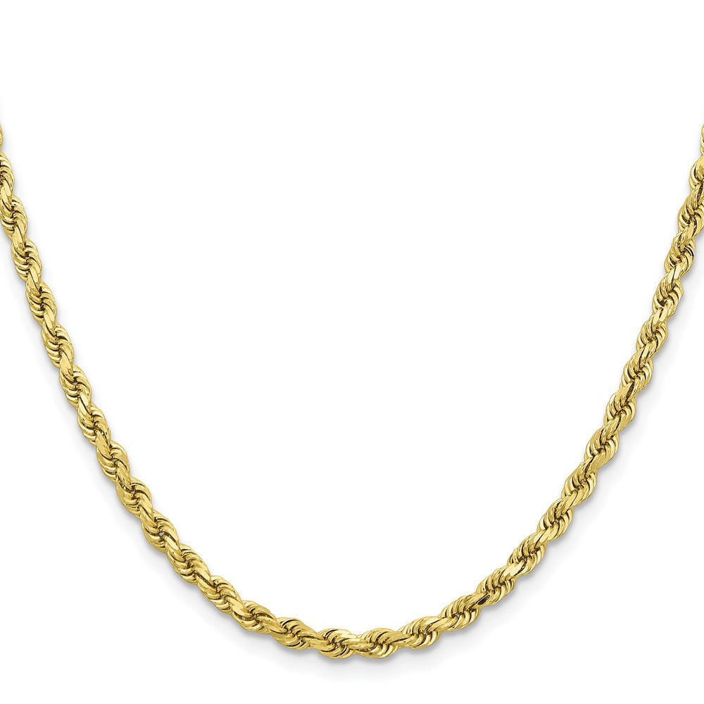 10K Yellow Gold 3.75mm Diamond-cut Rope Chain Necklace 16"-26" - Product Photo