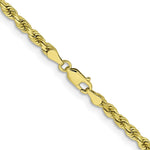 10K Yellow Gold 3.75mm Diamond-cut Rope Chain Necklace 16"-26" - Product Photo