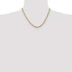 10K Yellow Gold 3.75mm Diamond-cut Rope Chain Necklace 16"-26" - Product Photo