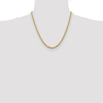 10K Yellow Gold 3.75mm Diamond-cut Rope Chain Necklace 16"-26" - Product Photo