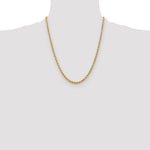 10K Yellow Gold 3.75mm Diamond-cut Rope Chain Necklace 16"-26" - Product Photo