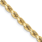 10K Yellow Gold 3.75mm Diamond-cut Rope Chain Necklace 16"-26" - Product Photo