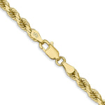 10K Yellow Gold 4mm Diamond-cut Rope Chain Necklace 16"-26" - Product Photo