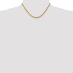 10K Yellow Gold 4mm Diamond-cut Rope Chain Necklace 16"-26" - Product Photo