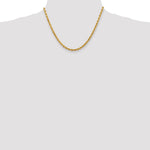 10K Yellow Gold 4mm Diamond-cut Rope Chain Necklace 16"-26" - Product Photo