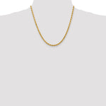 10K Yellow Gold 4mm Diamond-cut Rope Chain Necklace 16"-26" - Product Photo