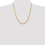 10K Yellow Gold 4mm Diamond-cut Rope Chain Necklace 16"-26" - Product Photo