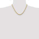 10K Yellow Gold 4.25mm Diamond-cut Rope Chain Necklace 18"-24" - Product Photo