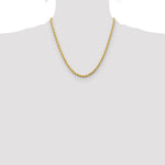 10K Yellow Gold 4.25mm Diamond-cut Rope Chain Necklace 18"-24" - Product Photo