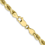 10K Yellow Gold 4.5mm Diamond-Cut Rope Chain Necklace 22"-24" - Product Photo