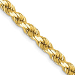 10K Yellow Gold 4.5mm Diamond-Cut Rope Chain Necklace 22"-24" - Product Photo