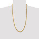 10K Yellow Gold 5.5mm Diamond-cut Rope Chain Necklace 20"-30" - Product Photo