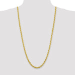 10K Yellow Gold 5.5mm Diamond-cut Rope Chain Necklace 20"-30" - Product Photo