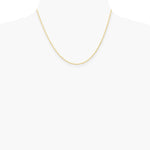 10K Yellow Gold 1.35mm Carded Cable Rope Chain Necklace 16"-24" - Product Photo