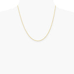 10K Yellow Gold 1.35mm Carded Cable Rope Chain Necklace 16"-24" - Product Photo