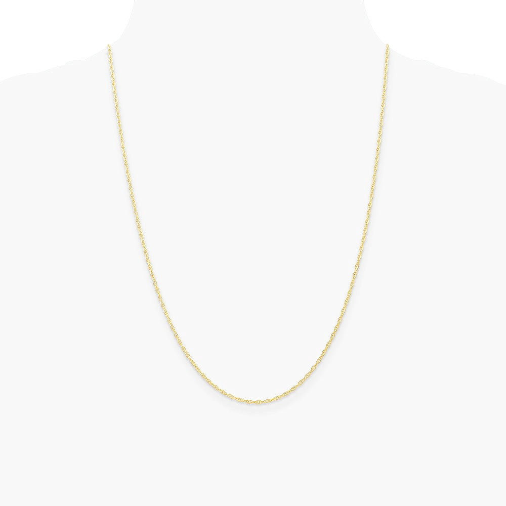 10K Yellow Gold 1.35mm Carded Cable Rope Chain Necklace 16"-24" - Product Photo