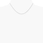 10K White Gold 1mm Carded Singapore Chain Necklace 16"-24" - Product Photo