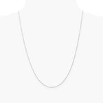 10K White Gold 1mm Carded Singapore Chain Necklace 16"-24" - Product Photo