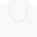 10K Yellow Gold 1mm Carded Singapore Chain Necklace 16"-24" - Product Photo