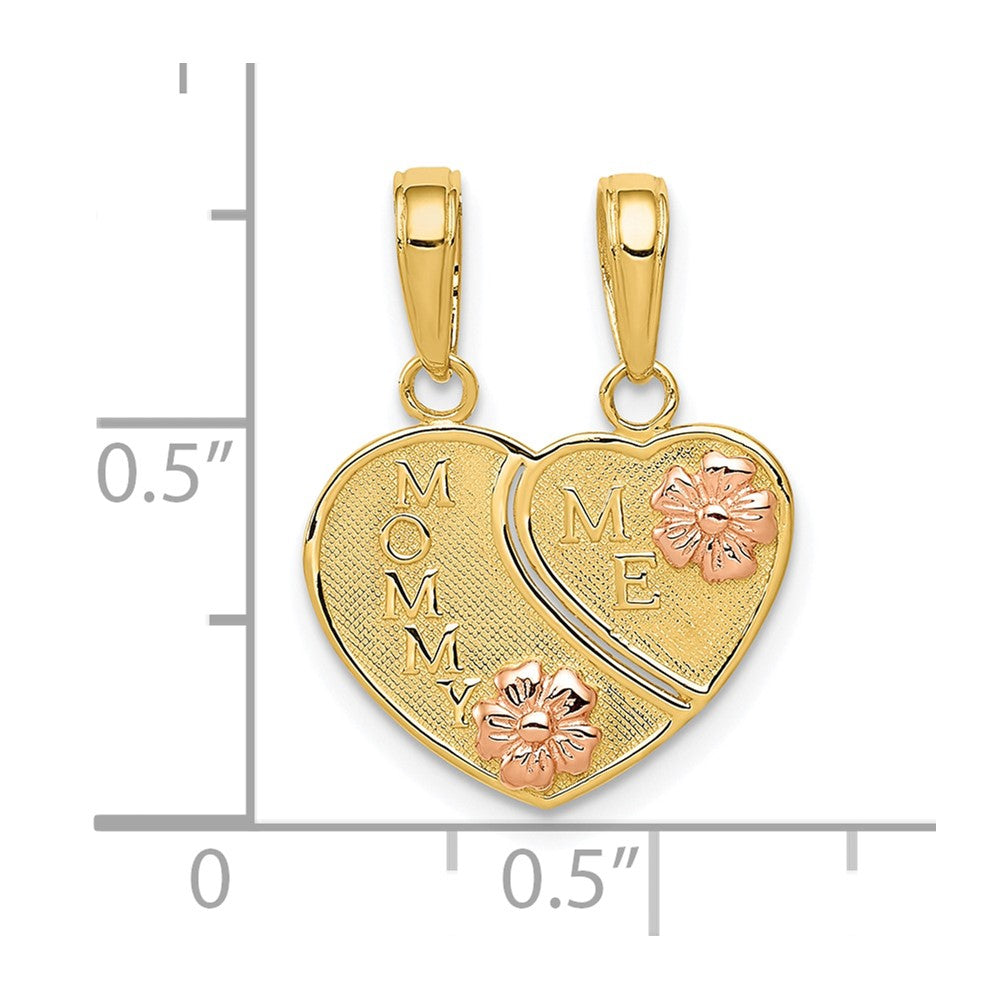 10K Two-tone MOMMY and ME Break-A-Part Charm - Product Photo