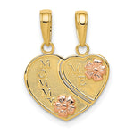 10K Two-tone MOMMY and ME Break-A-Part Charm - Product Photo