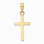 10K / 14K Yellow Gold 3-D Cross Pendant - Product Photo