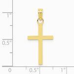 10K / 14K Yellow Gold 3-D Cross Pendant - Product Photo