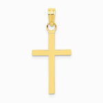 10K / 14K Yellow Gold 3-D Cross Pendant - Product Photo