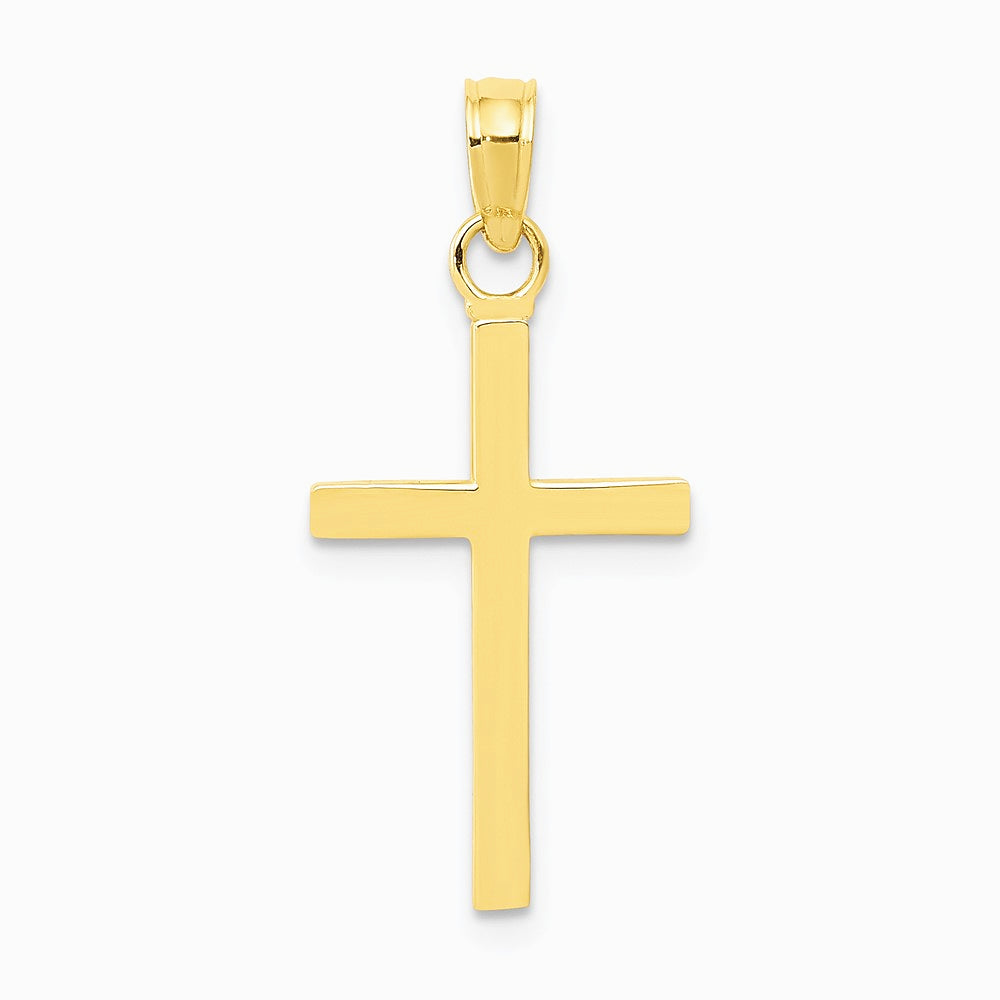 10K / 14K Yellow Gold 3-D Cross Pendant